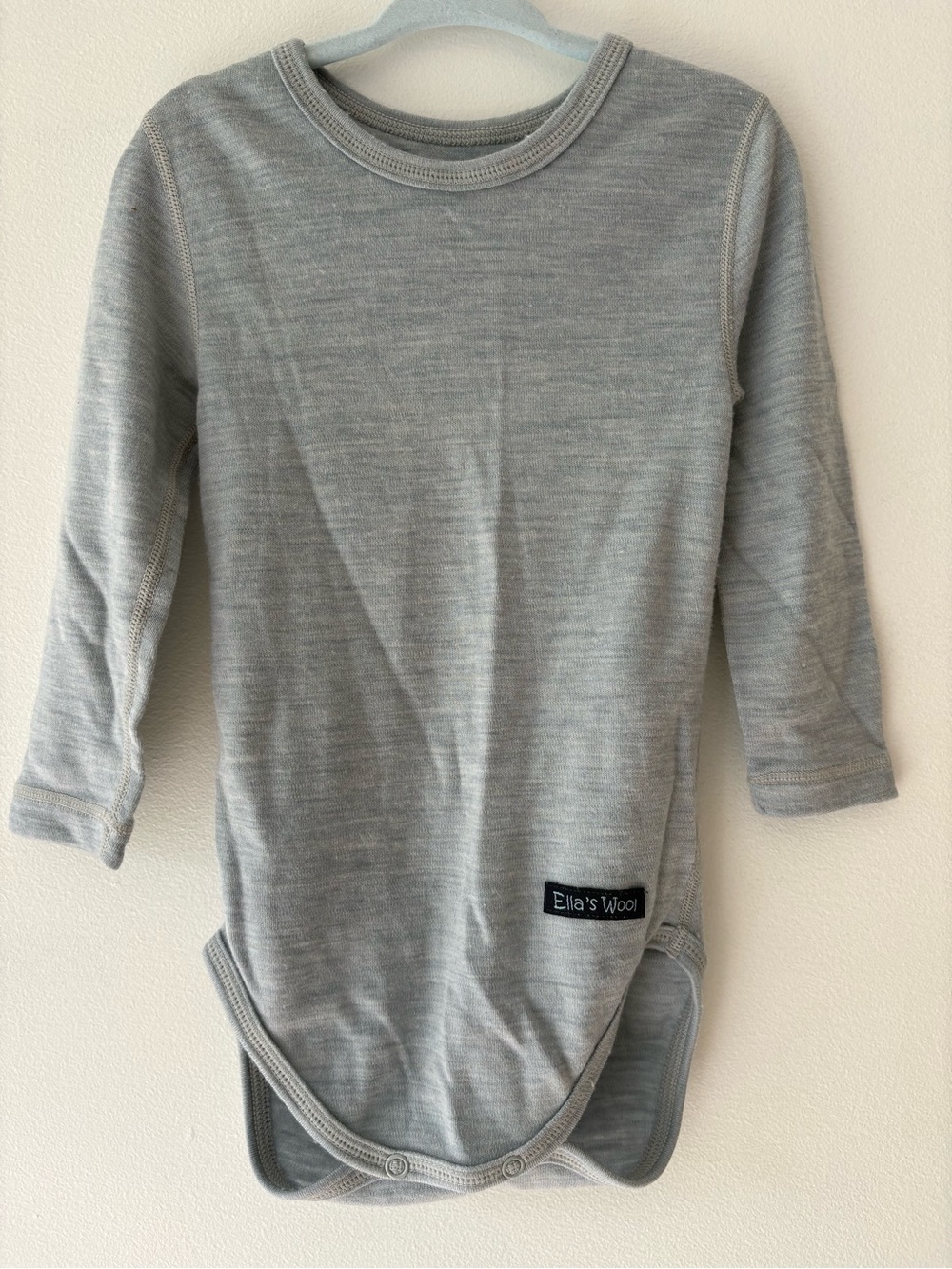 Merino Wool Long-Sleeve Baby Toddler Bodysuit